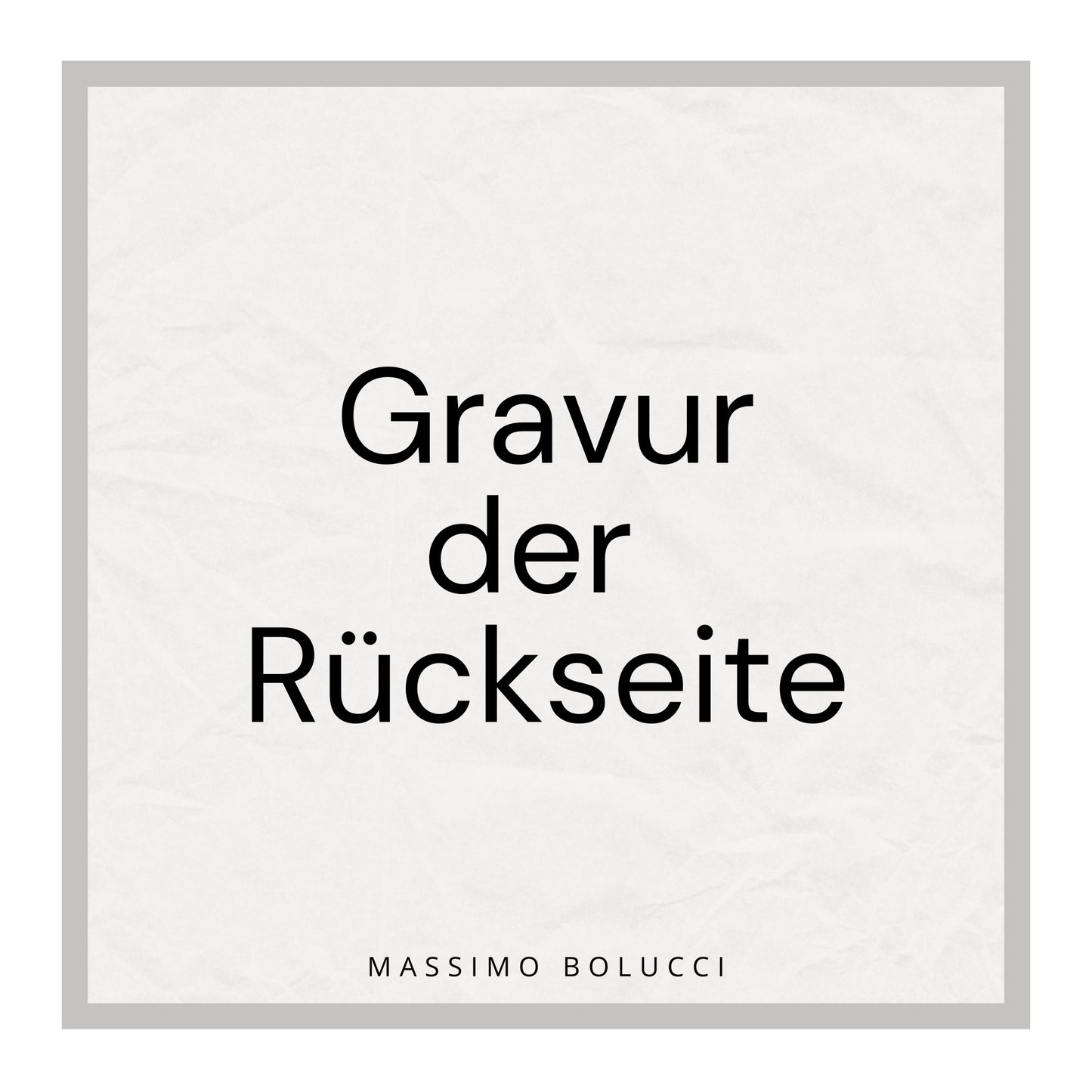 Gravur der Rückseite